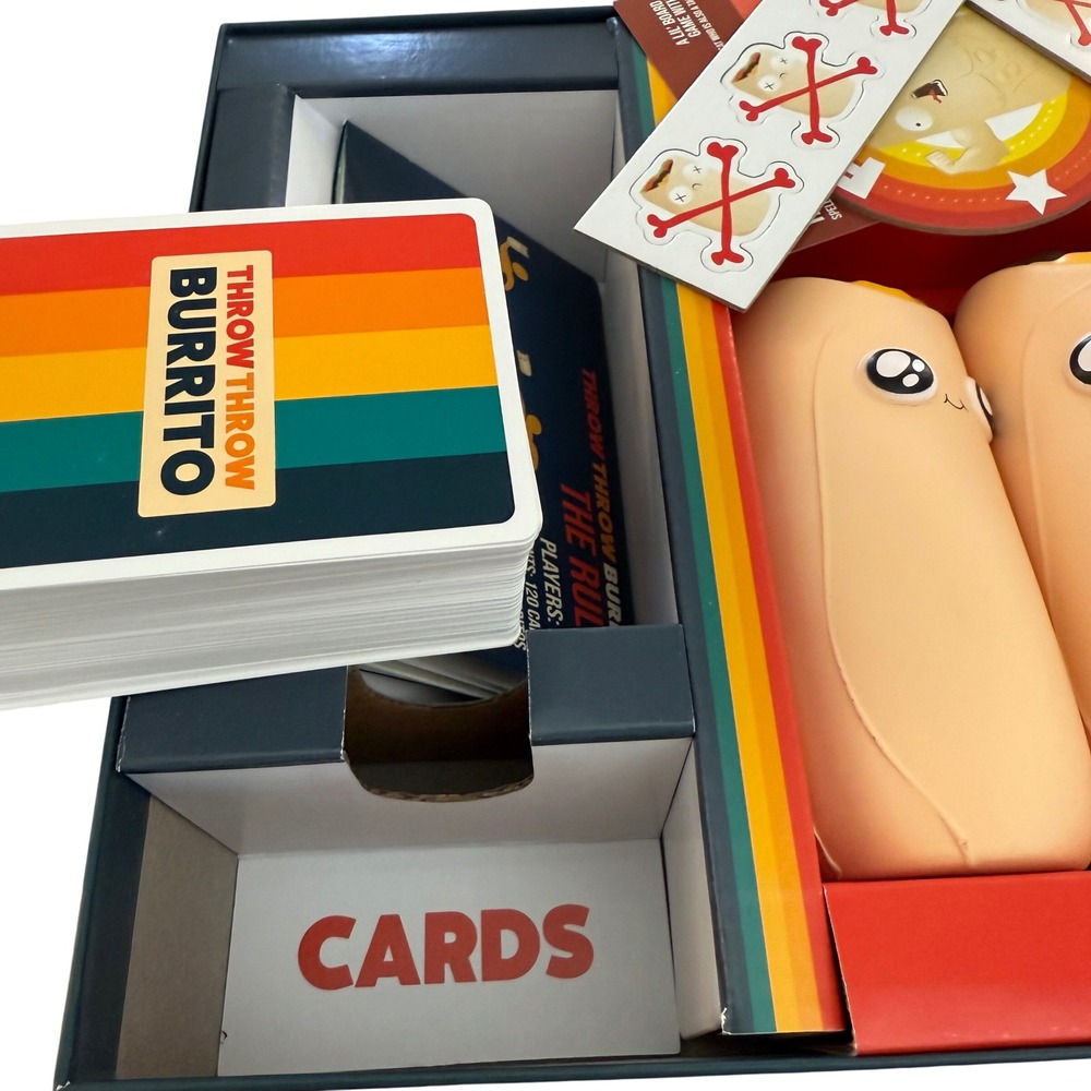 Throw Throw‎ Burrito Exploding Kittens Dodgeball Card Game Complete - Picture 3 of 5